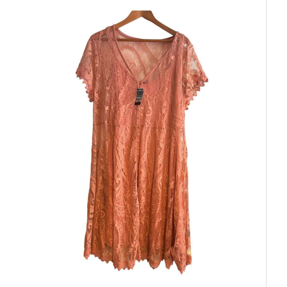 New Torrid Mini Lace Button-Front Shirt Dress 2 18/20 - Picture 2 of 5